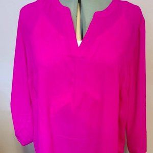 Chaus-Fuchsia Pink- 1X Blouse-NWT